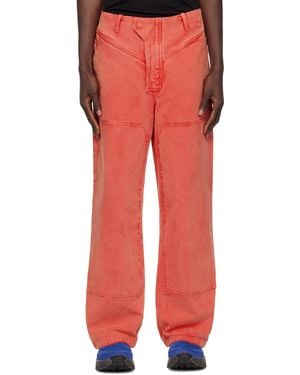 DingYun Zhang Biker Trousers - Red