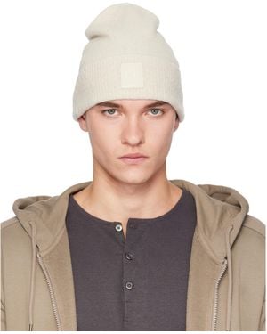 C.P. Company Off- Extrafine Merino Wool Knit Beanie - Blue
