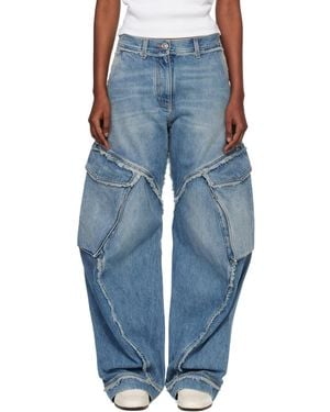Versace Low-Waist Cargo Jeans - Blue
