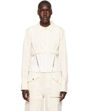 Dion Lee Off-white Safety Slider Shirt - Natural