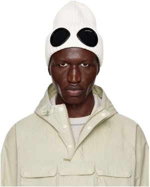 C.P. Company Extrafine Merino Wool Goggle Beanie - Brown