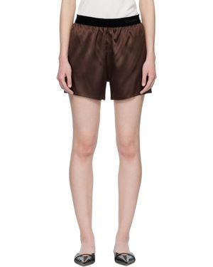 Tom Ford Stretch Silk Satin Boxer Shorts - Black