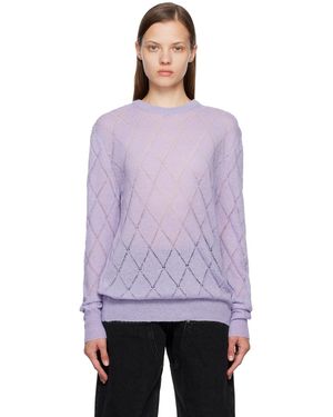 Pushbutton Pull Mauve À Motif À Jours Échelles - Violet