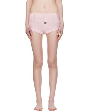 OPEN YY Crinkled Tab Boxer Briefs - Pink