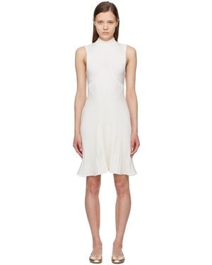 Chloé オフホワイト ノースリーブ ミディアムワンピース - ブラック