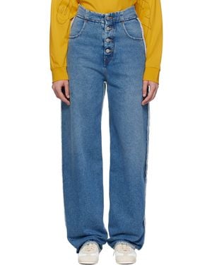 MM6 by Maison Martin Margiela ブルー ローエッジ ジーンズ
