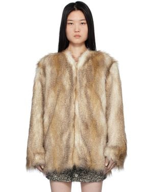 Isabel Marant Aglae Faux-Fur Jacket - Natural