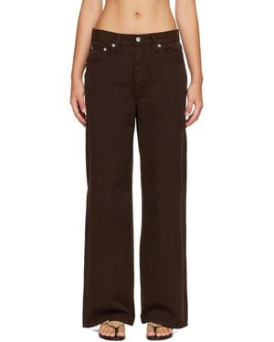 St. Agni Canvas Classic Mid Rise Jeans - Brown