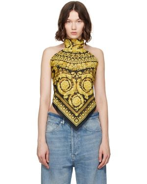 Versace Barocco Cover-Up Foulard Top - Orange