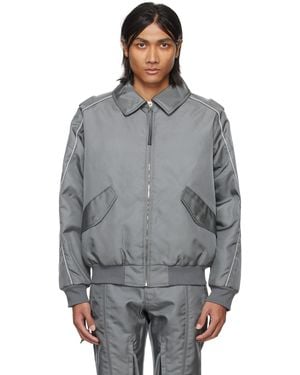 KANGHYUK Lock Stitched Bomber Jacket - Grey