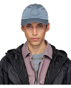 Stone Island ブルー 9100011 Nylon Metal Econyl キャップ - グレー