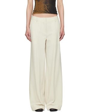Jean Paul Gaultier Ssense Exclusive Off- 'The Stirrup' Trousers - White