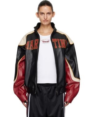 Martine Rose Superbowl Leather Jacket - Multicolor