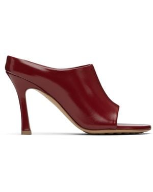 Bottega Veneta Rana Mule Heeled Sandals - Red