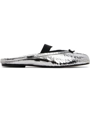 Maison Margiela Tabi Elastic Band Mule Slip-On Ballerina Flats - Black