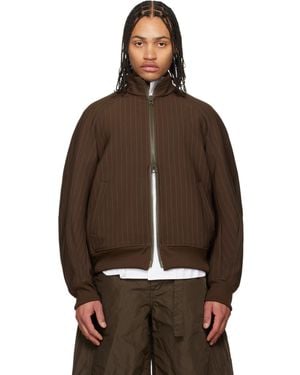 Sacai Matelasse Twill Blouson Jacket - Brown