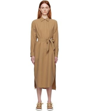 Max Mara Tan Esule Midi Dress - Black