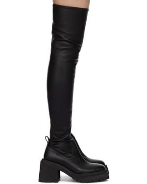 Undercover Leather Tall Boots - Black