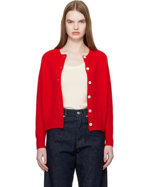 &Daughter Ada Crewneck Cardigan - Red