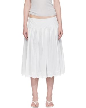 Mirror Palais 'The Petal Lady' Midi Skirt - White