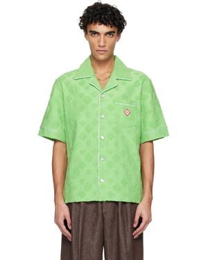 CASABLANCA Monogram Short Sleeve Shirt - Green