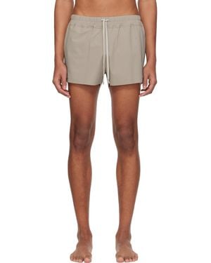 Rick Owens Taupe Temple Boxer Swim Shorts - Multicolour
