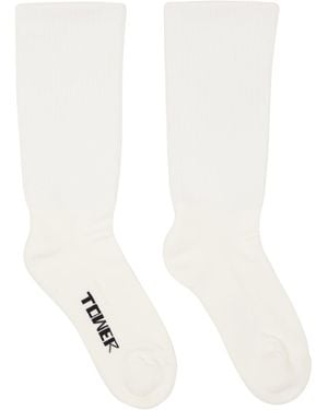Rick Owens 'Tower' Socks - White
