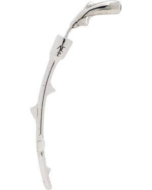 ALAN CROCETTI Boucle D'Oreille Unique Stem Of Thorns Argentée - Noir