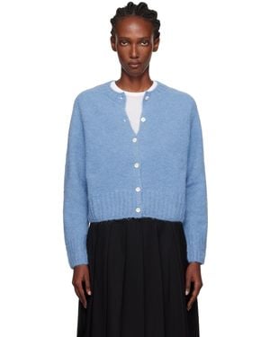NOTHING WRITTEN Alpaca Knit Cardigan - Blue