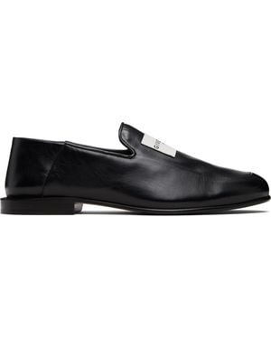 Givenchy Label Loafers - Black