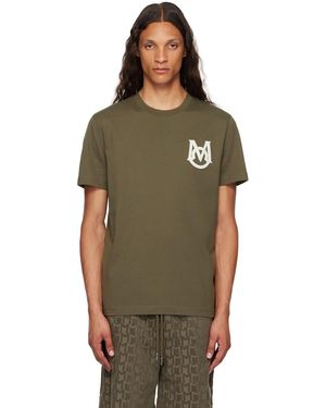 Moncler Khaki Appliqué T-Shirt - Green