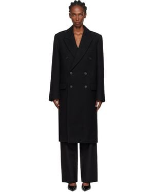 Wardrobe NYC Double Breasted Coat - Black