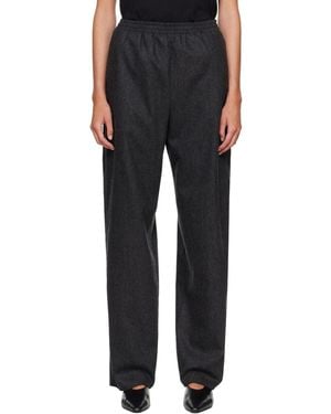 Jil Sander Wool Flannel Trousers - Black
