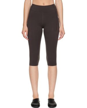 Literary Sport Lena Capri Running Leggings - Grey
