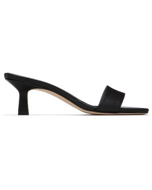Aeyde Gilly Leather Heeled Sandals - Black