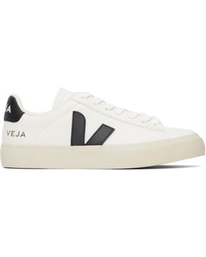 Veja ホワイト＆ブラック Campo レザースニーカー
