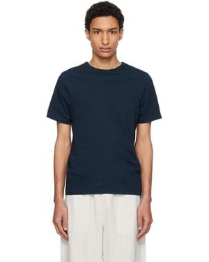Merz B. Schwanen 1950S Loopwheeled Classic Fit Lightweight T-Shirt - Blue