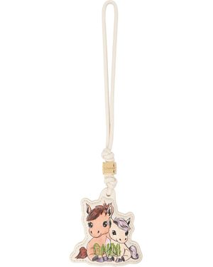 Ganni Off- Pony Keychain - Black