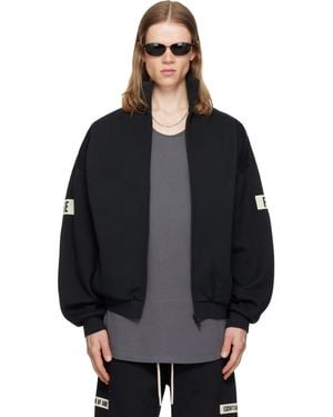 Fear Of God Logo Patch Track Jacket - Black