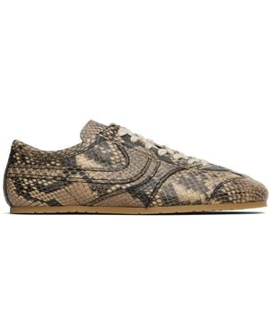 Dries Van Noten Snake Print Trainers - Natural