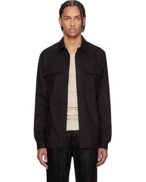 Rick Owens ブラック Temple ワークシャツ