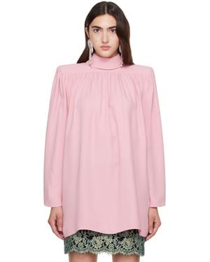Valentino Cady Couture Pleated Top - Pink