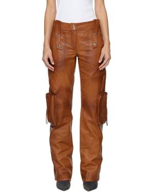 Blumarine Snap Belt Loop Casual Pants - Brown