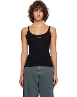 Off-White c/o Virgil Abloh Off Stamp Rib Tank Top - Black