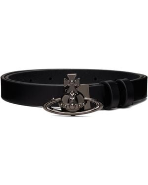 Vivienne Westwood Small Orb Buckle Belt - Black