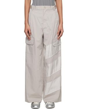 Y-3 Taupe Wide Cargo Pants - Brown