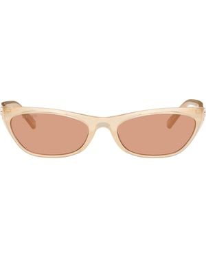 Gucci Lunettes De Soleil Géométriques Beiges - Rose