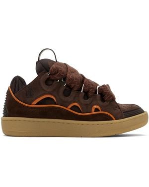 Lanvin Ssense Exclusive Brown & Orange Curb Trainers - Black