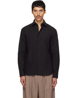 Ferragamo Monogram Sport Shirt - Black