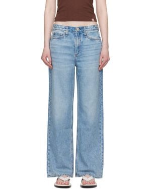 Rag & Bone Featherweight Logan Wide-Leg Jeans - Black